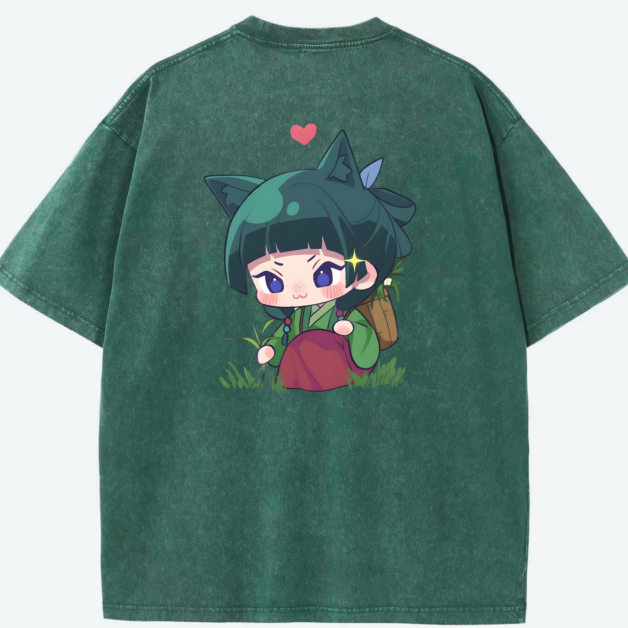 （画像用） 薬屋のひとりごと The Apothecary Diaries 綿100% ヴィンテージ風 半袖Tシャツ（背面プリント）